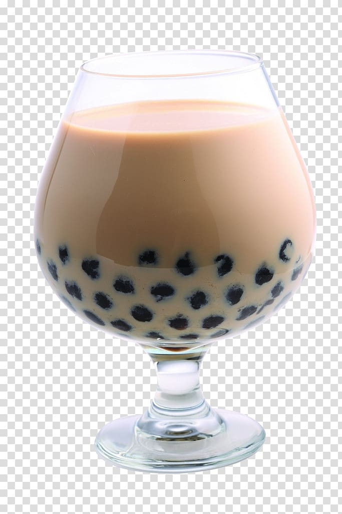Hong Kong-style milk tea Bubble tea Cafe Drink, Pearl milk tea transparent background PNG clipart