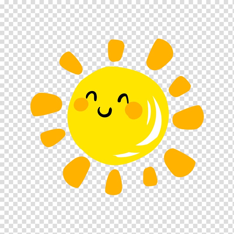 happy sunshine transparent background PNG clipart
