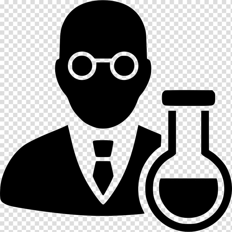 scientist icon black and white