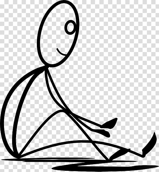 Stick figure Sitting , lazy chair transparent background PNG clipart