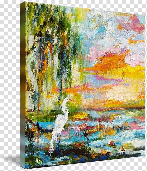 Oil painting Acrylic paint Okefenokee Swamp Gallery wrap, painting transparent background PNG clipart