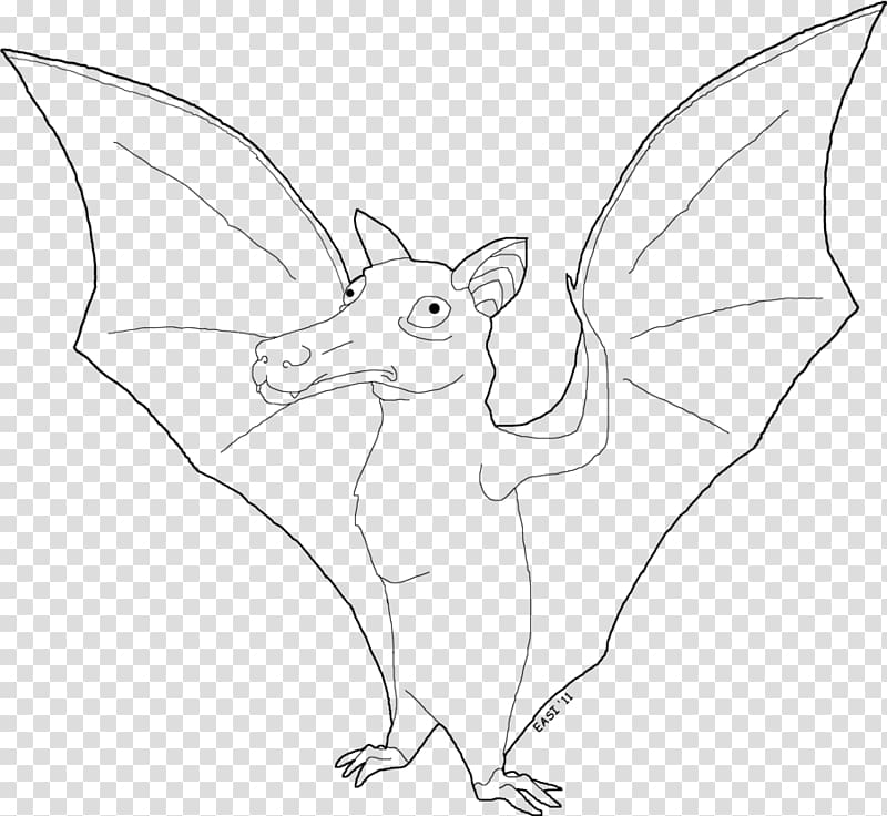 Line art Drawing Wildlife Cartoon /m/02csf, Peters's Epauletted Fruit Bat transparent background PNG clipart