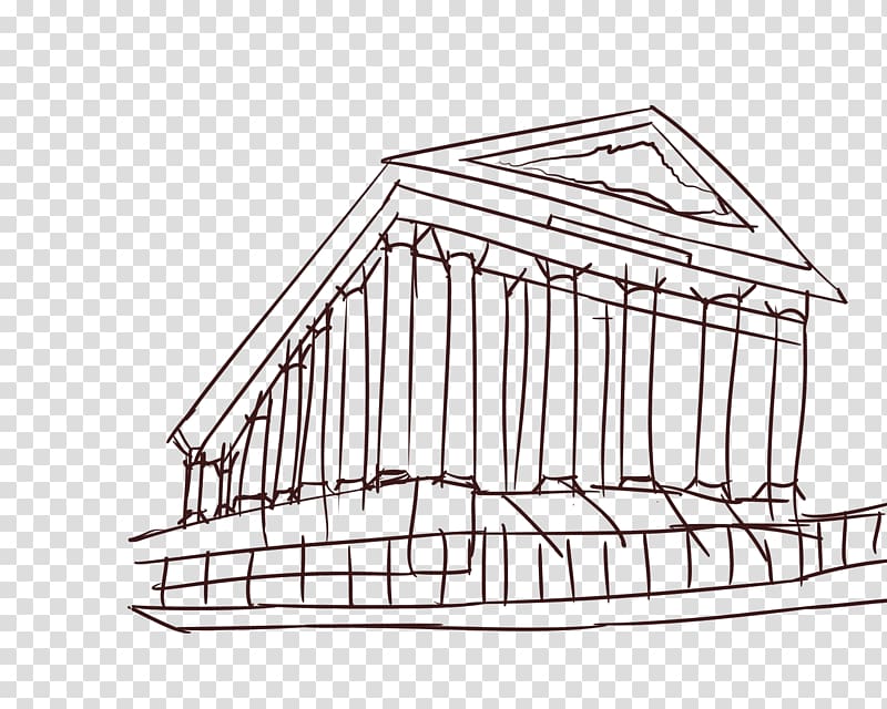 Neoclassical architecture Architectural drawing Sketch, painting transparent background PNG clipart