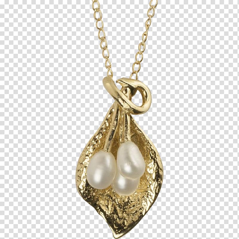 Locket Pearl necklace Pearl necklace Gold, necklace transparent background PNG clipart