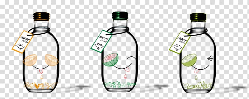 Bottle Glass Transparency and translucency Packaging and labeling Drink, Wishing painted bottle transparent background PNG clipart