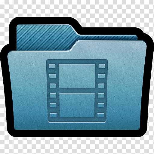 file folder, blue weighing scale multimedia, Folder Movies transparent background PNG clipart