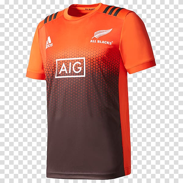 T-shirt New Zealand national rugby union team Jersey Sleeve Adidas, T-shirt transparent background PNG clipart