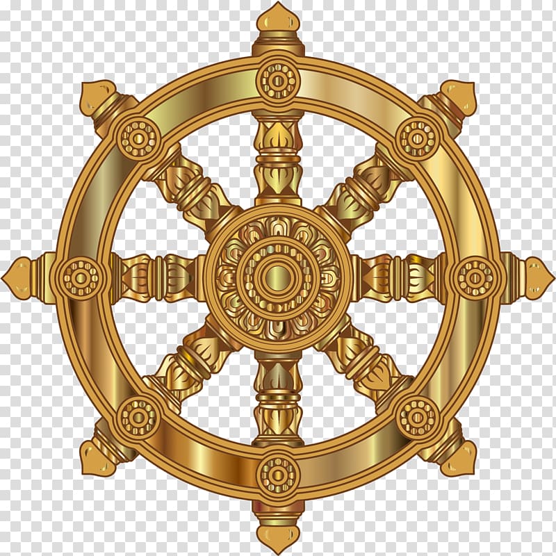 Dharmachakra Buddhism Buddhist symbolism, Wheel of Dharma transparent background PNG clipart