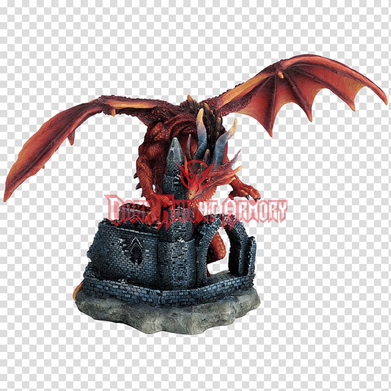 Dragon Medieval fantasy Figurine Castle, dragon transparent background PNG clipart
