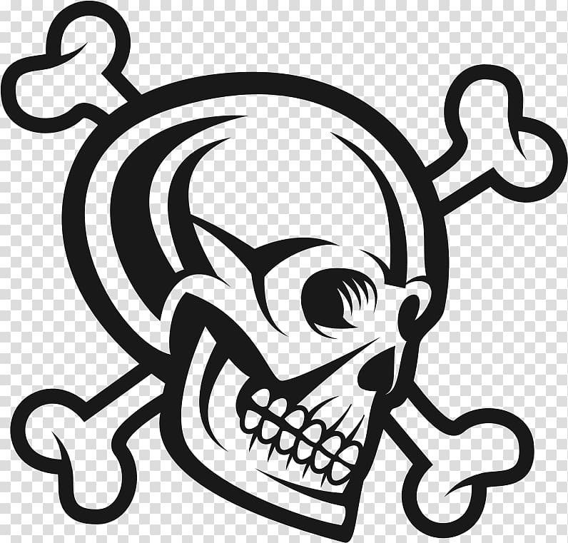 Skull and crossbones Human skull symbolism Human skeleton, skull transparent background PNG clipart