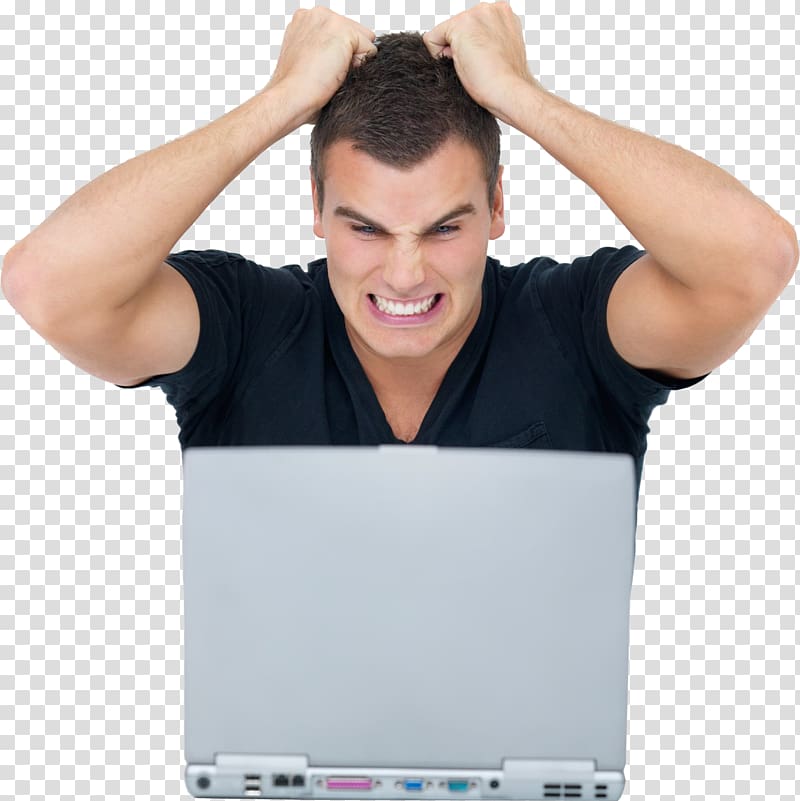 Social media Frustration Information Person, Computer office people transparent background PNG clipart