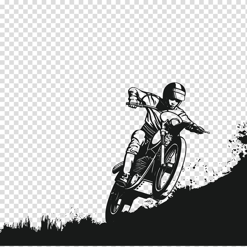 motorcyclist illustration, People riding a motorcycle transparent background PNG clipart