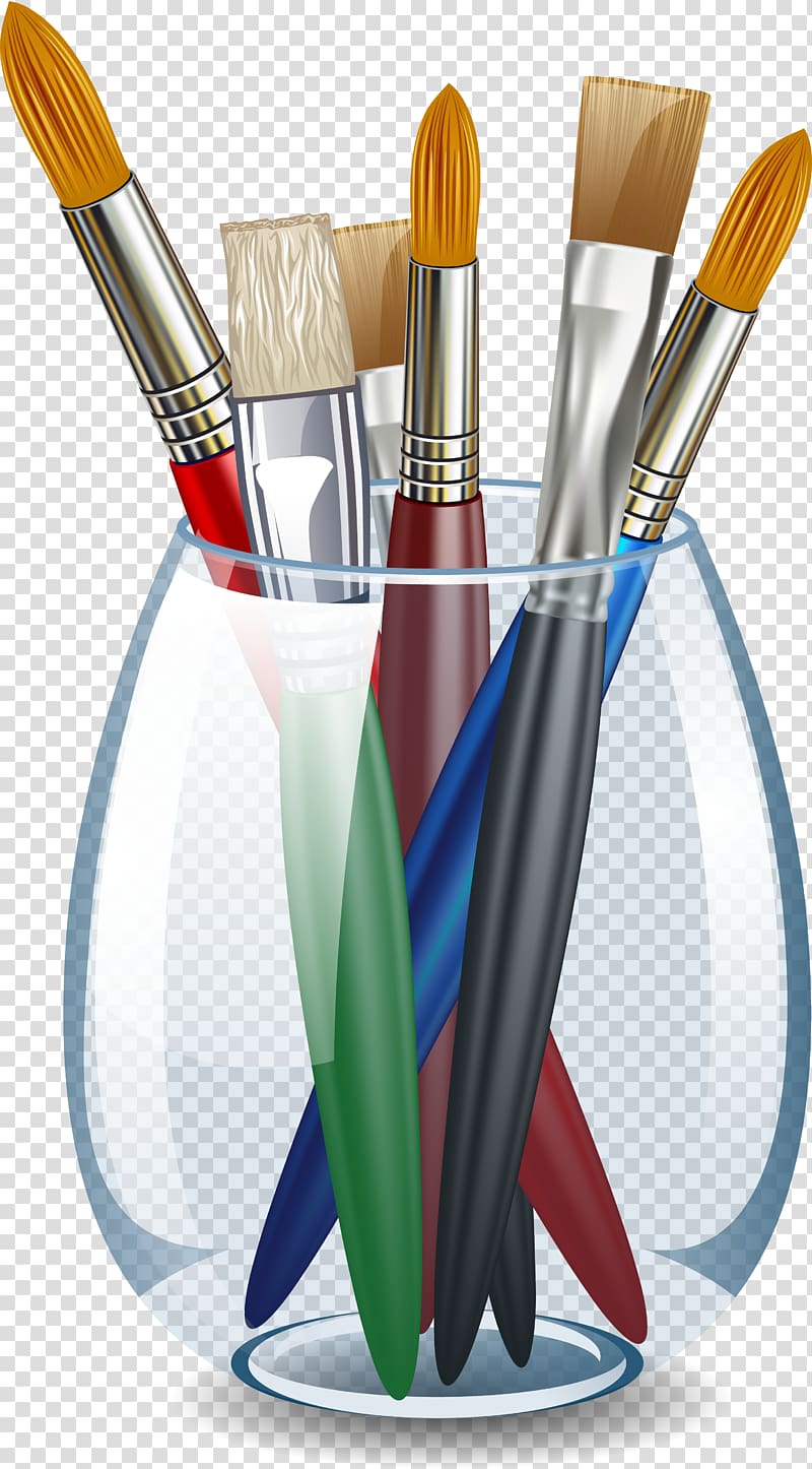 Palette Pencil Paintbrush Painting, pencil transparent