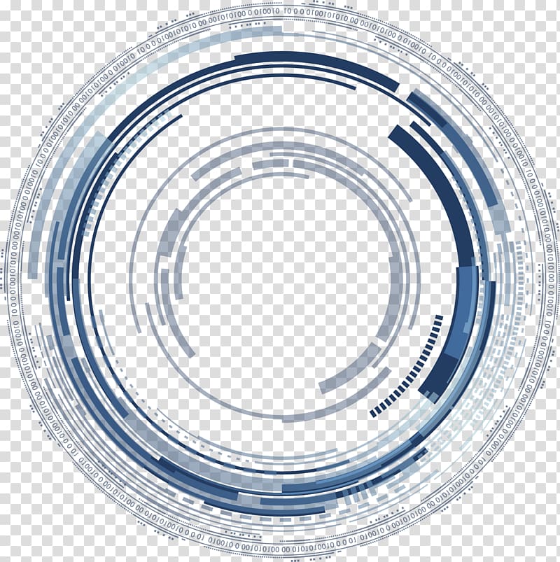 round gray and black illustration, Blue sci-fi curve transparent background PNG clipart
