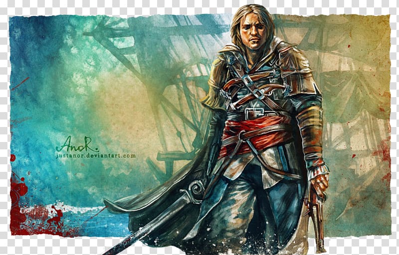Assassin\'s Creed IV: Black Flag Assassin\'s Creed Unity Edward Kenway Fan art, Edward L Deci transparent background PNG clipart