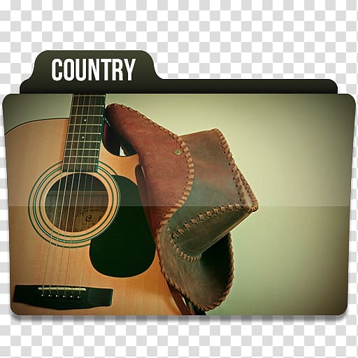 brown leather cowboy hat on acoustic guitar, acoustic electric guitar string instrument guitar accessory acoustic guitar, Country 1 transparent background PNG clipart