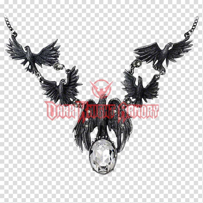 Alchemy Gothic A Murder of Crows Necklace Charms & Pendants Jewellery Alchemy Gothic A Murder of Crows Pendant, murder crows transparent background PNG clipart