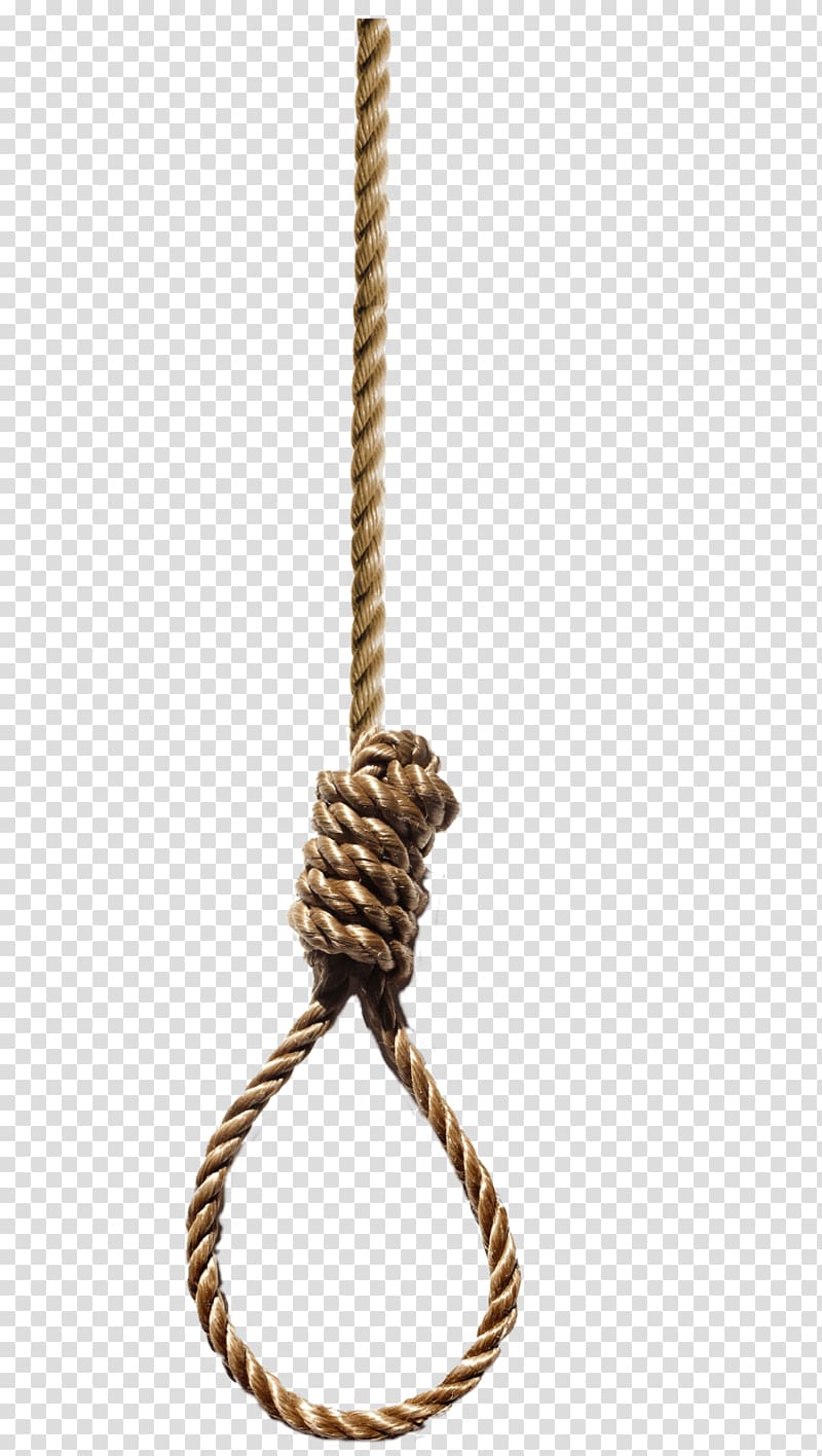 brown hangman's knot, Hanging Rope transparent background PNG clipart