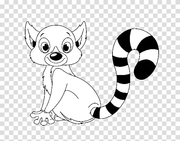 Ring-tailed lemur Indri Coloring book Primate, child transparent background PNG clipart