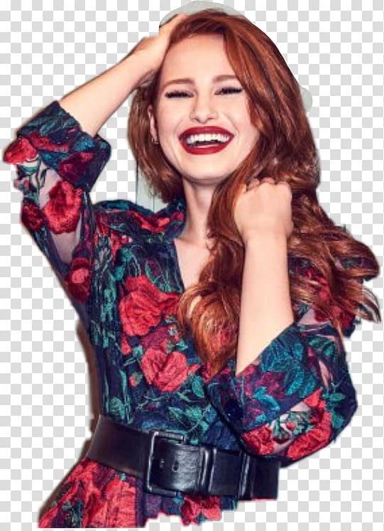 woman holding her head and hair, Madelaine Petsch Riverdale Cheryl Blossom San Diego Comic-Con Betty Cooper, Cheryl transparent background PNG clipart