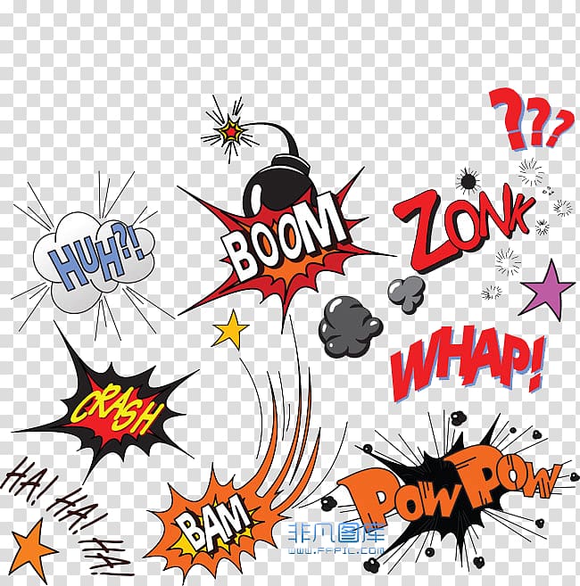 comic strip , Explosions transparent background PNG clipart