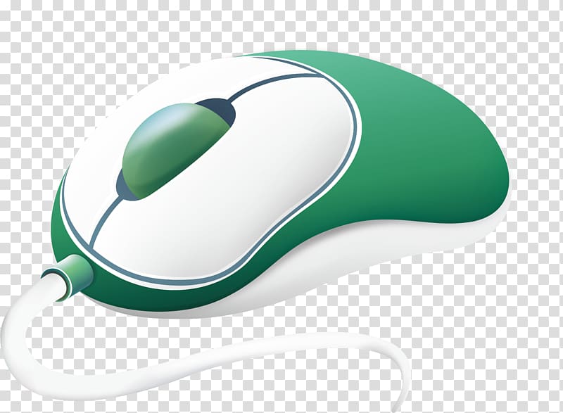 Computer mouse Green White Designer, Green with the mouse transparent background PNG clipart