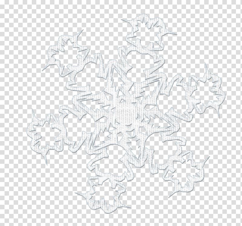 Black and white Font Line art Pattern, Snowflake transparent background PNG clipart