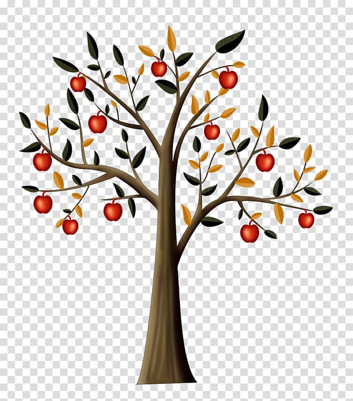 Drawing Tree Apple , Painted apple transparent background PNG clipart