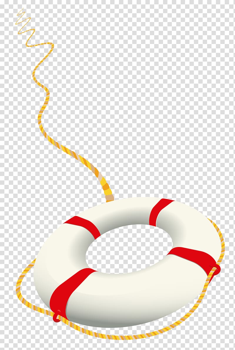 white and red life ring with rope illustration, , Life Belt transparent background PNG clipart