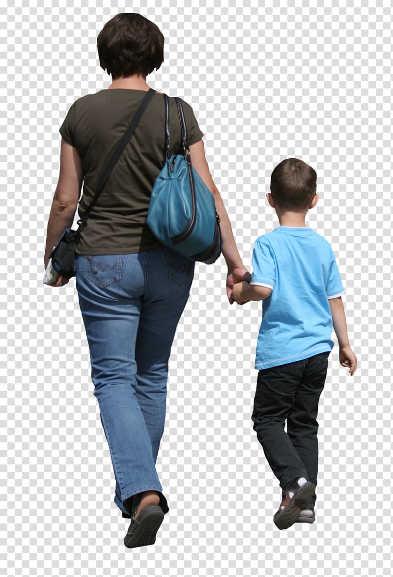 woman holding hands with child while walking, Woman Cut-out Hip, broaden one\'s view transparent background PNG clipart