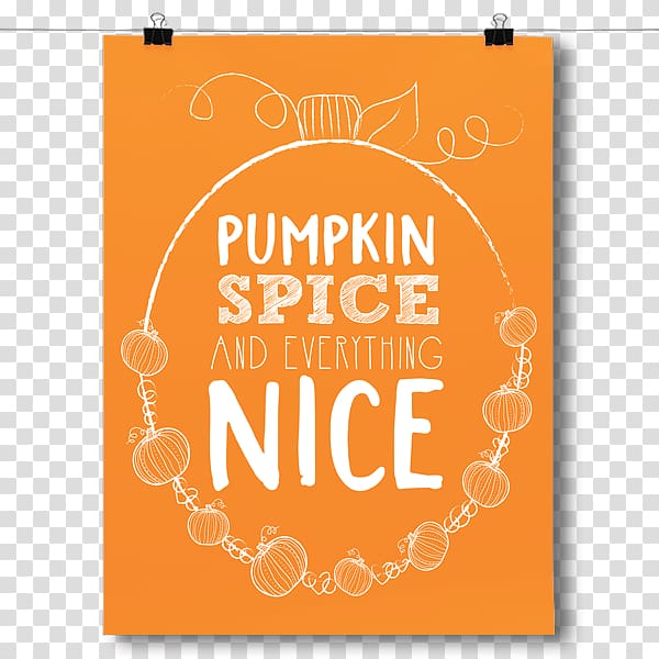 Poster Pumpkin pie spice Line Brand Font, cosmetics posters transparent background PNG clipart