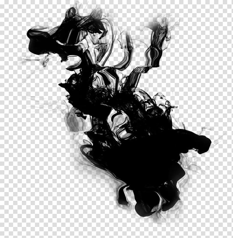 black smoke digital illustration, Ink Fog , Mist transparent background PNG clipart