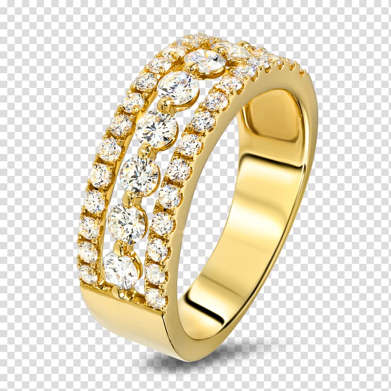 Jewellery Wedding ring Gold Diamond, ring transparent background PNG clipart