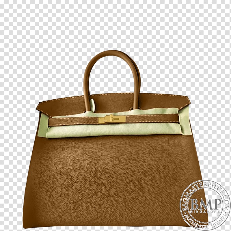 Tote bag Leather Brown Caramel color Messenger Bags, Birkin Bag transparent background PNG clipart