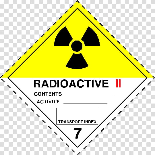 HAZMAT Class 7 Radioactive substances Paper Dangerous goods Placard Label, dangerous goods transparent background PNG clipart