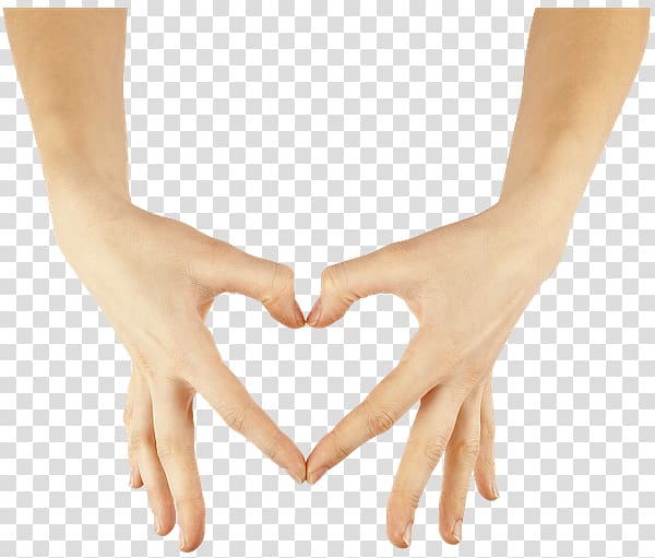 Thumb Upper limb Heart Digit Hand, heart transparent background PNG clipart