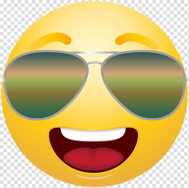 Emoticon Smiley Eyewear Emoji , sunglass transparent background PNG clipart
