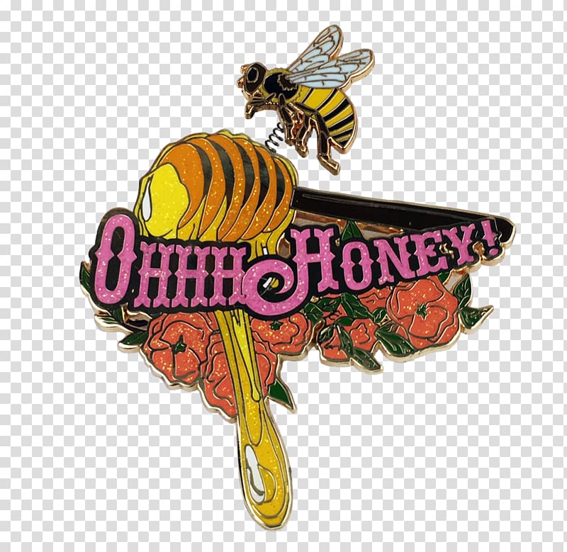 Honey bee Lapel pin Moving Parts, Pin transparent background PNG clipart