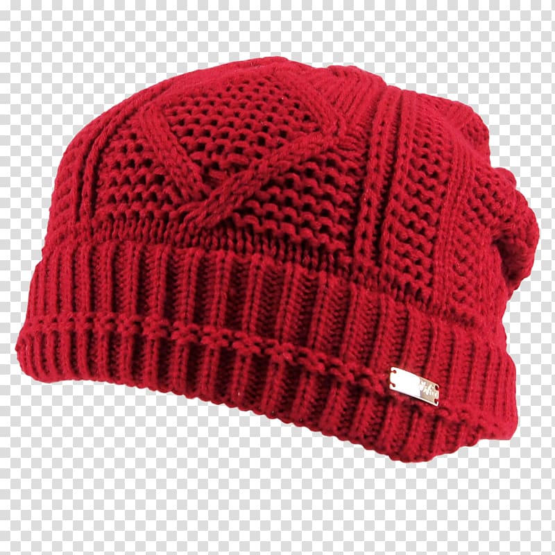 Knit cap Hat Wool Bonnet, Red Hat transparent background PNG clipart.