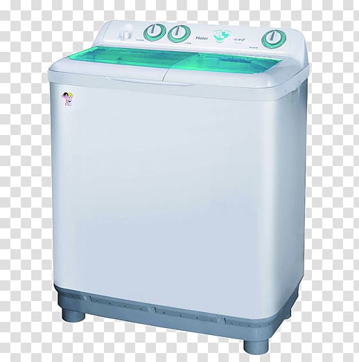 Washing machine Haier Bathtub Dishwasher, HD Haier double barrels of washing machine material transparent background PNG clipart