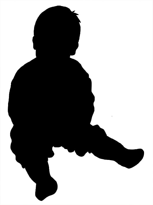 Silhouette Infant Child , Baby Silhouette transparent background PNG clipart
