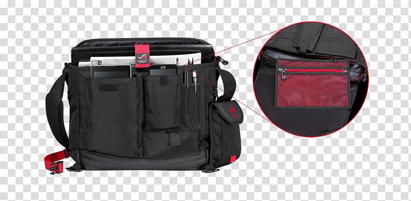 Laptop Messenger Bags ASUS ROG RANGER backpack 90XB0310-BBP010 ASUS ROG SHUTTLE BACKPACK, Laptop transparent background PNG clipart