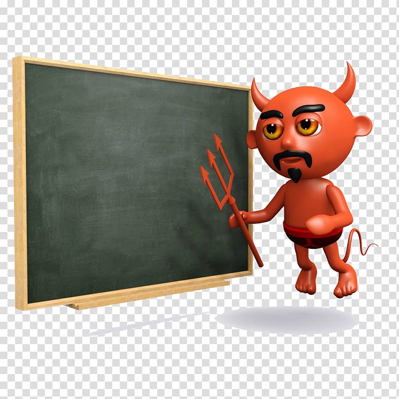 Devil Teacher 3D computer graphics Illustration, Red Bull lectures transparent background PNG clipart