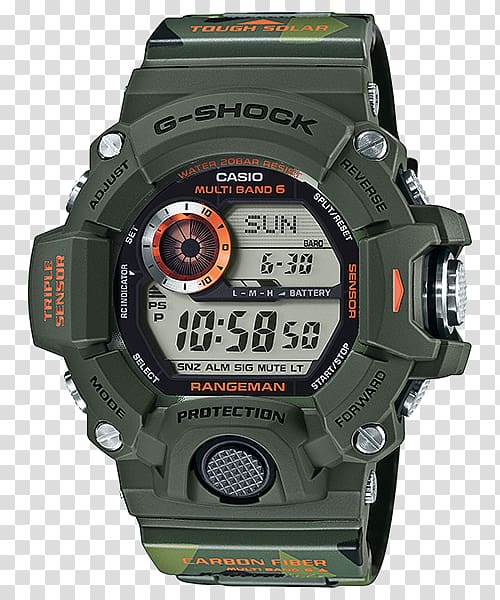 Master of G G-Shock Rangeman GW9400 Watch Casio, Water Resistant Mark transparent background PNG clipart
