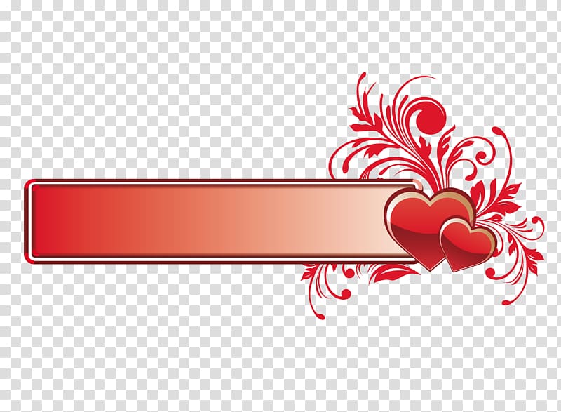 Web banner Valentine\'s Day , red transparent background PNG clipart
