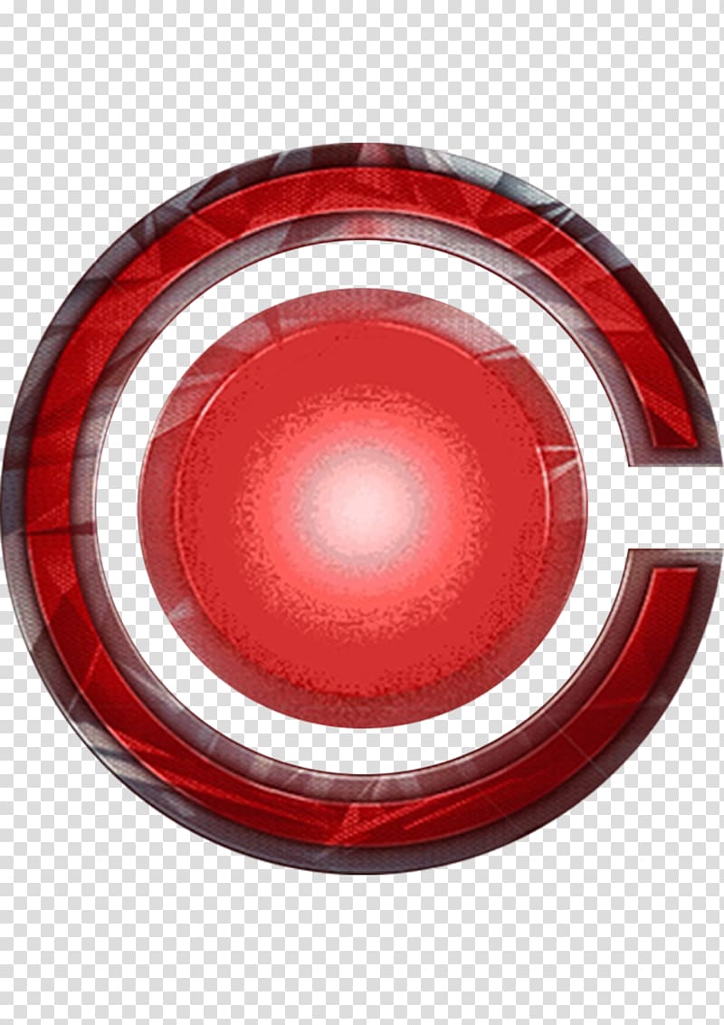 red c , Cyborg Batman Hank Henshaw Logo Justice League, Cyborg transparent background PNG clipart