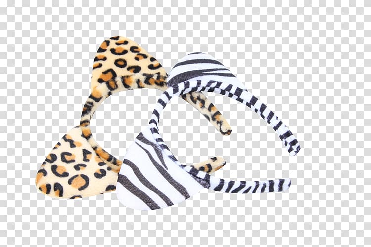 Zebra, Cute animal pattern headband hairpin transparent background PNG clipart