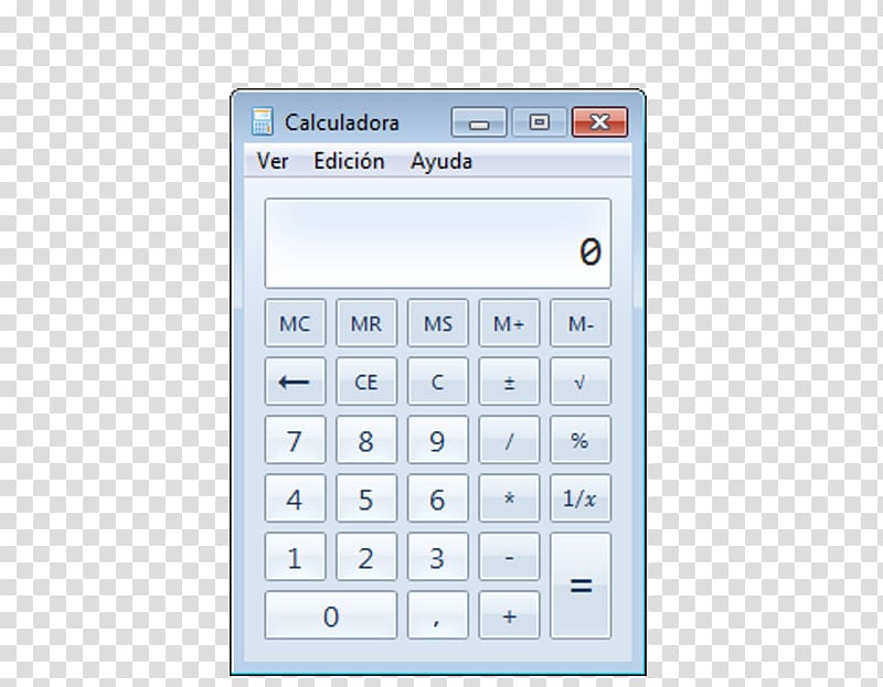 Windows Calculator Windows 7 Windows Aero, window transparent background PNG clipart
