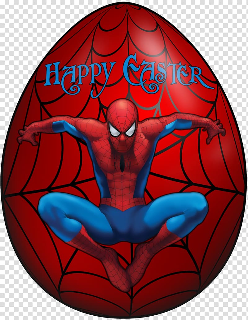 Spider-Man happy easter egg decor, Spider-Man (Miles Morales) Iron Man Marvel Cinematic Universe Easter egg, Kids Easter Egg Spiderman transparent background PNG clipart