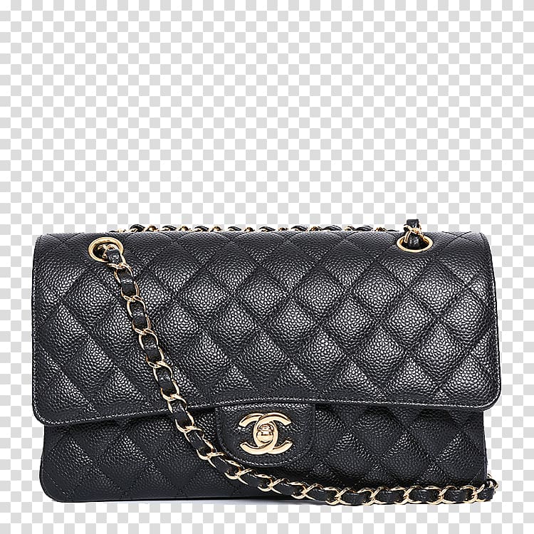 Chanel 2.55 Handbag Leather, CHANEL classic Chanel quilted chain bag transparent background PNG clipart